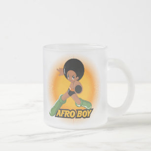 Caneca De Café Vidro Jateado AfroBoy!