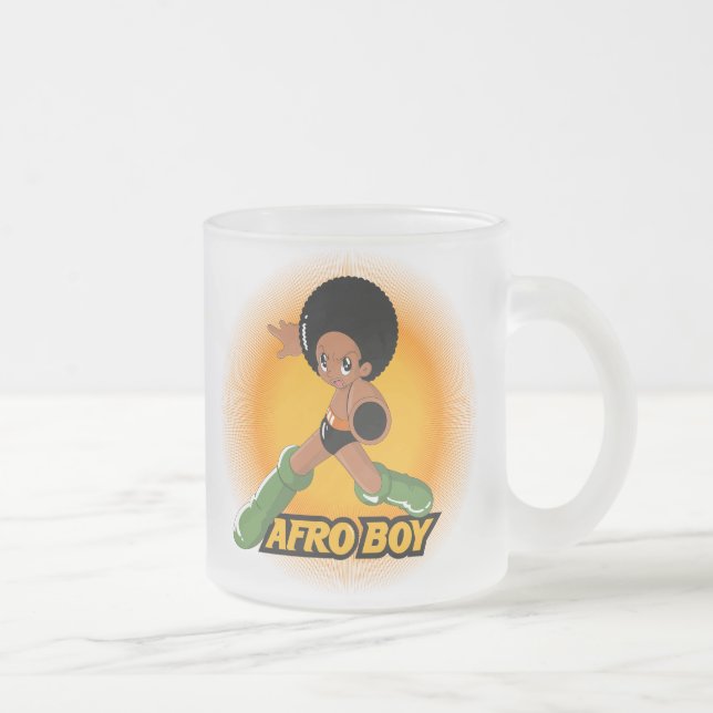 Caneca De Café Vidro Jateado AfroBoy! (Direita)