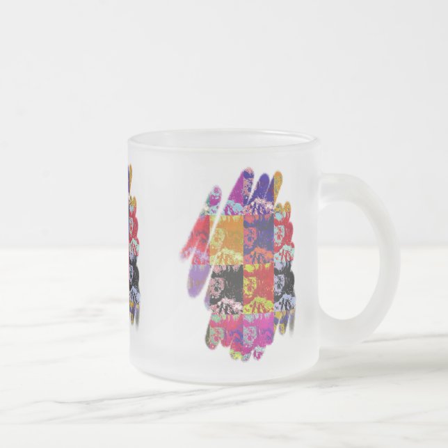CANECA DE CAFÉ VIDRO JATEADO ÁGUA (Direita)