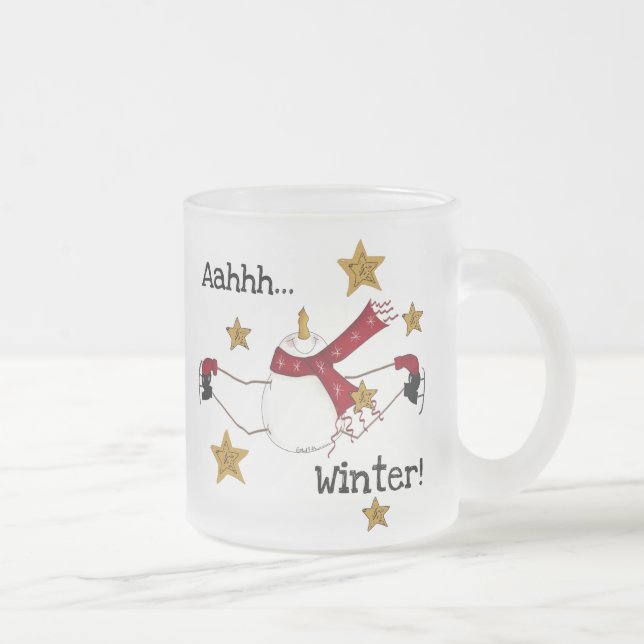 CANECA DE CAFÉ VIDRO JATEADO AHH WINTER (Direita)