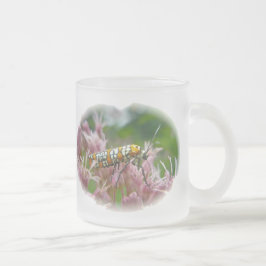 Caneca De Café Vidro Jateado Ailanthus Web Worm Moth em Ironweed