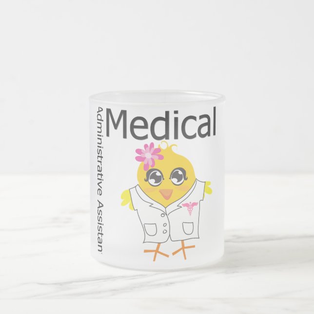 Caneca De Café Vidro Jateado Ajudante administrativo médico (Centro)