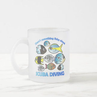 Caneca De Café Vidro Jateado Algo Fishy Sobre Scuba