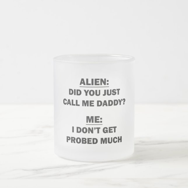 Caneca De Café Vidro Jateado Alienígena (Centro)
