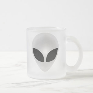 Caneca De Café Vidro Jateado Alienígena
