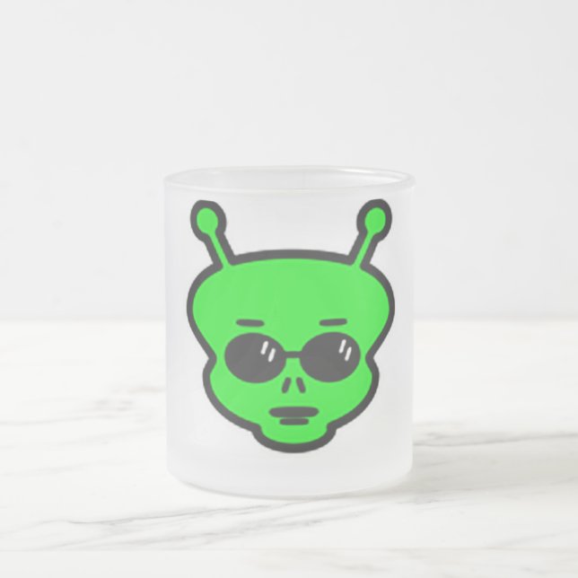 Caneca De Café Vidro Jateado Alienígena de café (Centro)