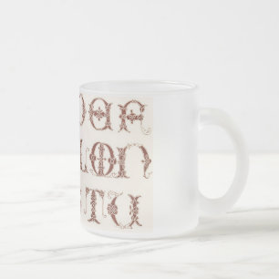 Caneca De Café Vidro Jateado Alphabet Mug