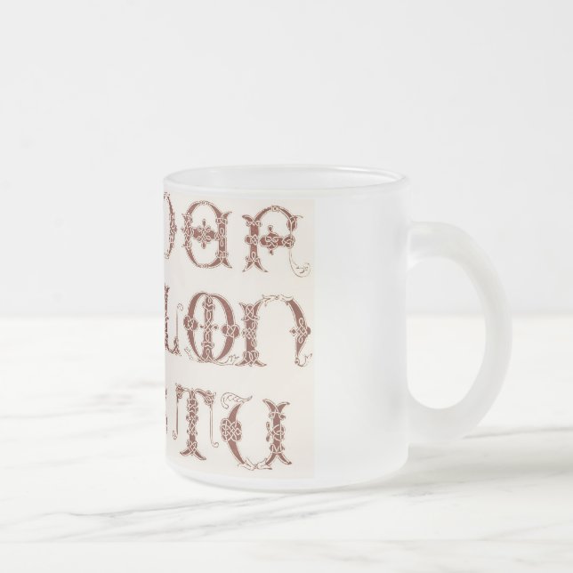Caneca De Café Vidro Jateado Alphabet Mug (Direita)