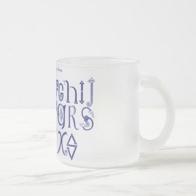 Caneca De Café Vidro Jateado Alphabet Mug (Direita)