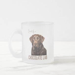Caneca De Café Vidro Jateado Amado Por Um Amante De Cachorro Labrador Chocolate