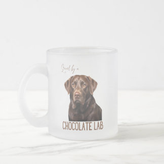 Caneca De Café Vidro Jateado Amado Por Um Amante De Cachorro Labrador Chocolate