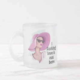 Caneca De Café Vidro Jateado Ame-o aqui