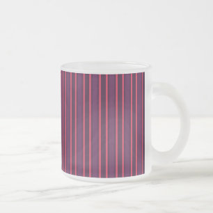 Caneca De Café Vidro Jateado Ameixas e faixas vermelhas de doces
