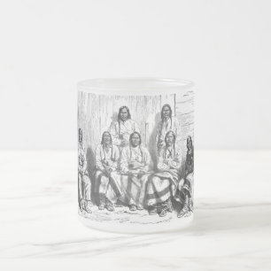 Caneca De Café Vidro Jateado American Indians Mug