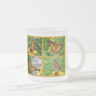Caneca De Café Vidro Jateado American Lady Butterfly - Vanessa virginiensis