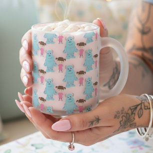 Caneca De Café Vidro Jateado Amigos