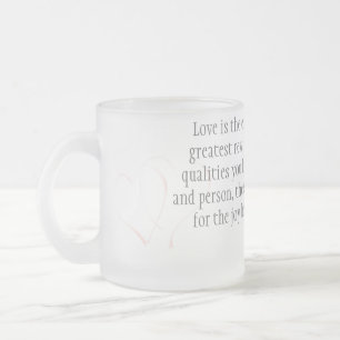Caneca De Café Vidro Jateado Amor