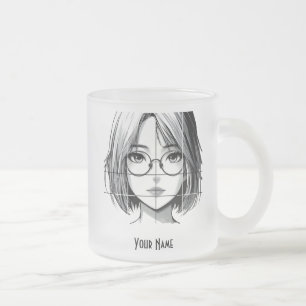 Caneca De Café Vidro Jateado Amor 24