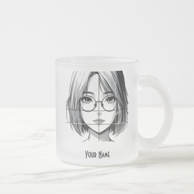 Caneca De Café Vidro Jateado Amor 24 (Direita)