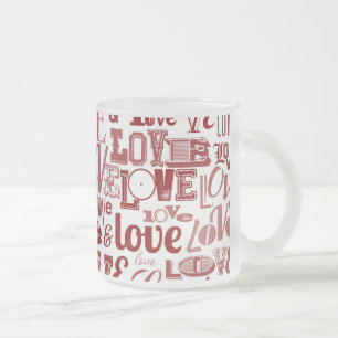 Caneca De Café Vidro Jateado Amor 6