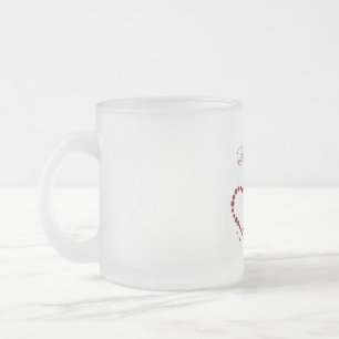 Caneca De Café Vidro Jateado Amor Amor Amor Heart Namorados