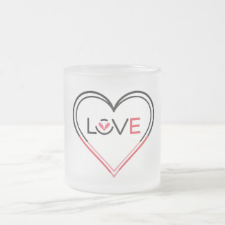 Caneca De Café Vidro Jateado Amor em Todos os Threads