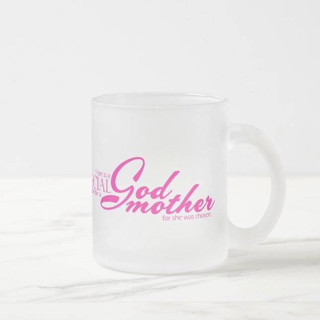 Caneca De Café Vidro Jateado Amor especial para a madrinha (Direita)