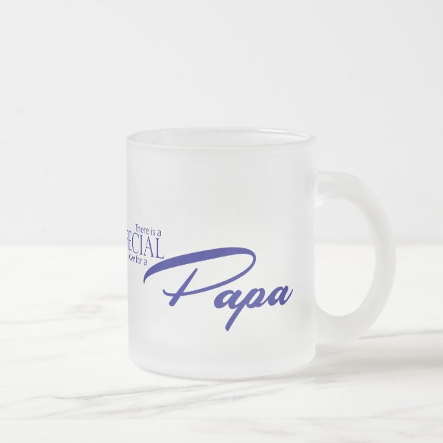 Caneca De Café Vidro Jateado Amor especial para a papá (Direita)