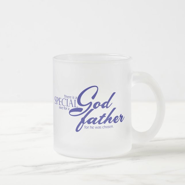 Caneca De Café Vidro Jateado Amor especial para o padrinho (Direita)