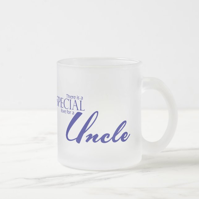 Caneca De Café Vidro Jateado Amor especial para o tio (Direita)