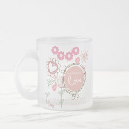 Caneca De Café Vidro Jateado Amor incondicional