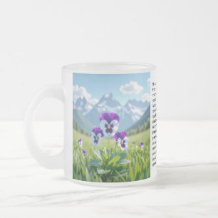 Caneca De Café Vidro Jateado Amor-Perfeito