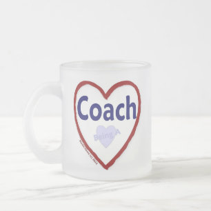 Caneca De Café Vidro Jateado Amor ser treinador