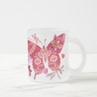 Caneca De Café Vidro Jateado 'Amor You