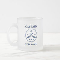 Âncora e remos com o nome do capitão ou do barco