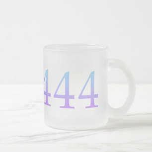Caneca De Café Vidro Jateado Angel Number 444 - Proteção
