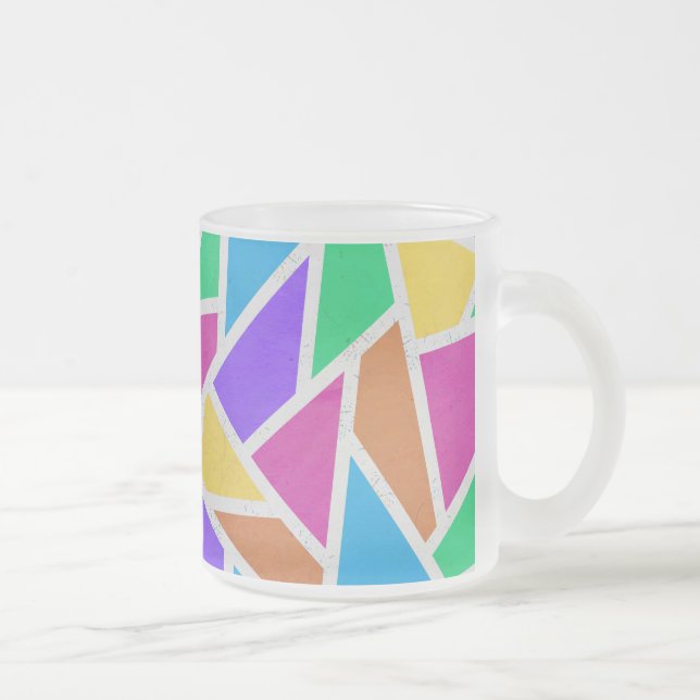 Caneca De Café Vidro Jateado Ângulo direito do arco-íris (Direita)
