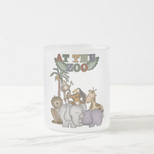 Caneca De Café Vidro Jateado Animais no camiseta e nos presentes do jardim