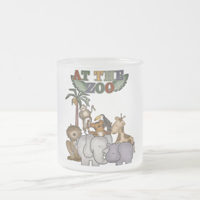 Caneca De Café Vidro Jateado Animais no camiseta e nos presentes do jardim (Centro)