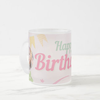 Caneca De Café Vidro Jateado aniversário da princesa