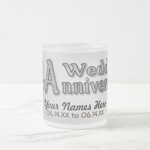 Caneca De Café Vidro Jateado Aniversário de 25 - Prata - Personalizar