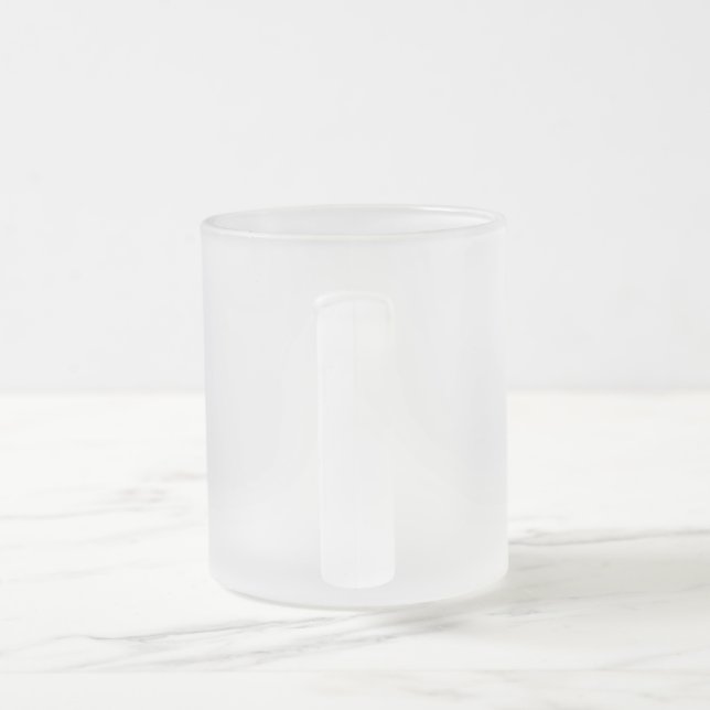 Caneca De Café Vidro Jateado Aniversário de 40 Década Azul (Alça)