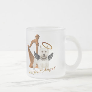 Caneca De Café Vidro Jateado Anjo perfeito