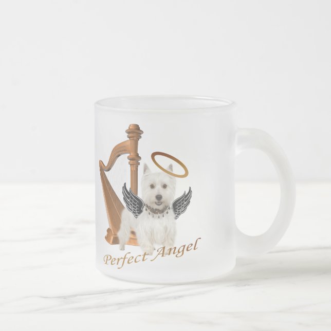 Caneca De Café Vidro Jateado Anjo perfeito (Direita)