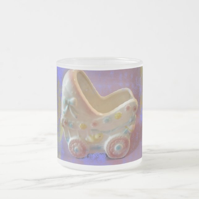 Caneca De Café Vidro Jateado Anúncio de Bebê/Nascimento (Centro)