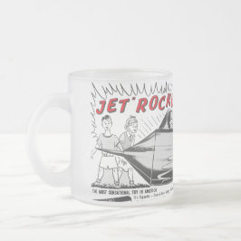 Caneca De Café Vidro Jateado Anúncio de Espaçonave a Jato Vintage