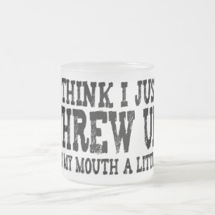 Caneca De Café Vidro Jateado Apenas jogou acima em minha boca pouco