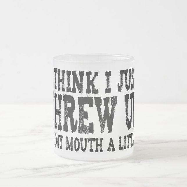 Caneca De Café Vidro Jateado Apenas jogou acima em minha boca pouco (Centro)