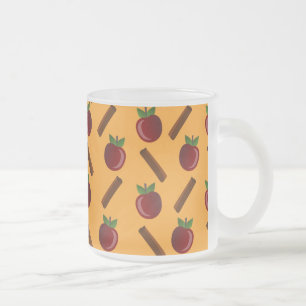 Caneca De Café Vidro Jateado Apple Cinnamon