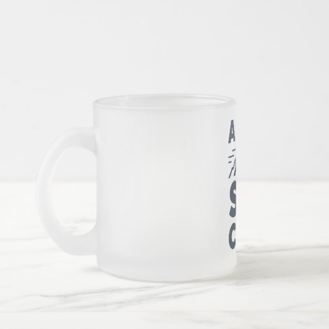 Caneca De Café Vidro Jateado Apres Ski Club Mountain Logo - Custom Mens Winter  (Esquerda)
